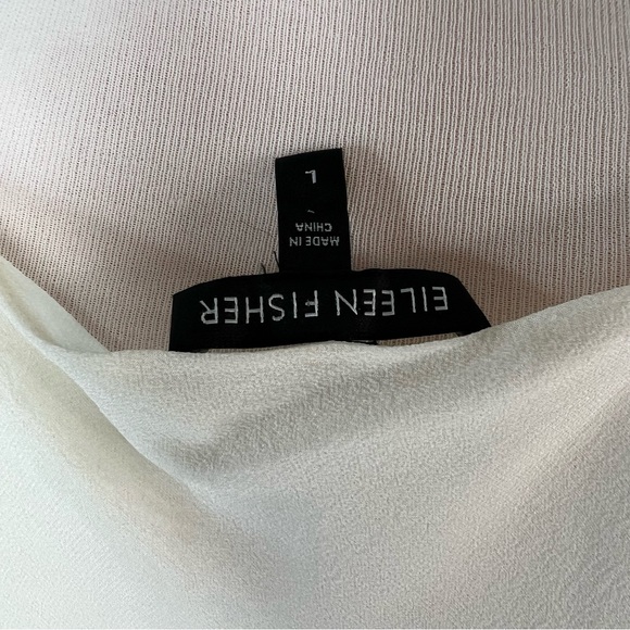 Eileen Fisher Ivory 100% Silk Slip Dress - Women’s Size Large - Picture 9 of 9